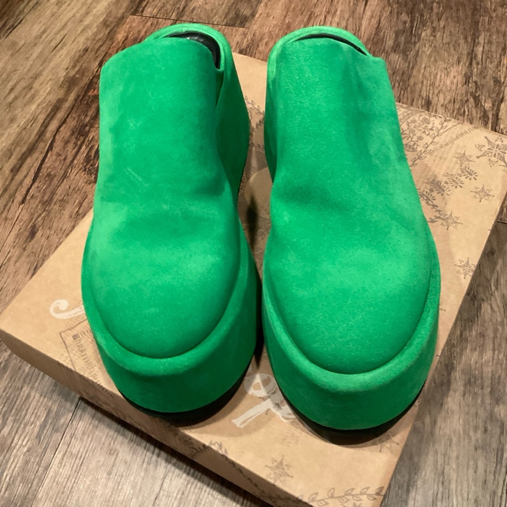 Free People Aqua Green Boxed Footwear